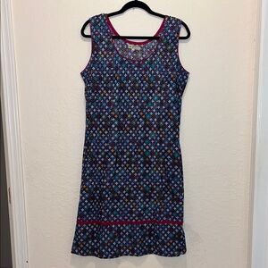 apsarastore watercolor geometric design dress midi length